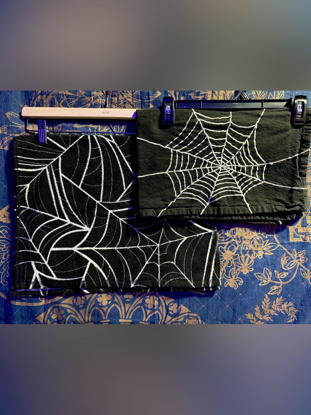 Halloween Spider Web Hand Towels